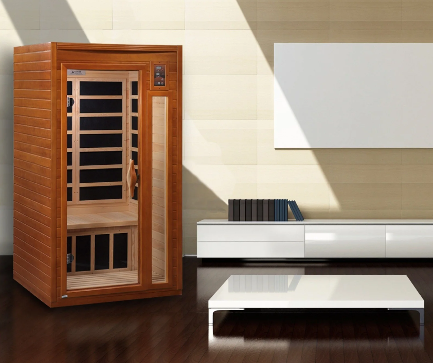Dynamic Saunas Barcelona 1-2-person Low EMF (Under 8MG) FAR Infrared Sauna (Canadian Hemlock) (New 2025)