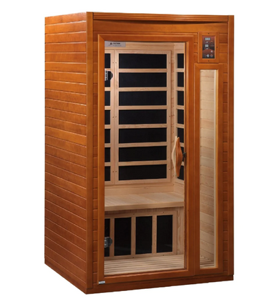 Dynamic Barcelona Elite 1-2-person Ultra Low EMF (Under 3MG) FAR Infrared Sauna (Canadian Hemlock) (New 2025)