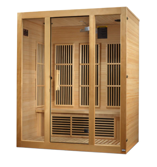 Dynamic Saunas Maxxus "Bellevue" 3 person Low EMF FAR Infrared Sauna Canadian Hemlock (New 2025)