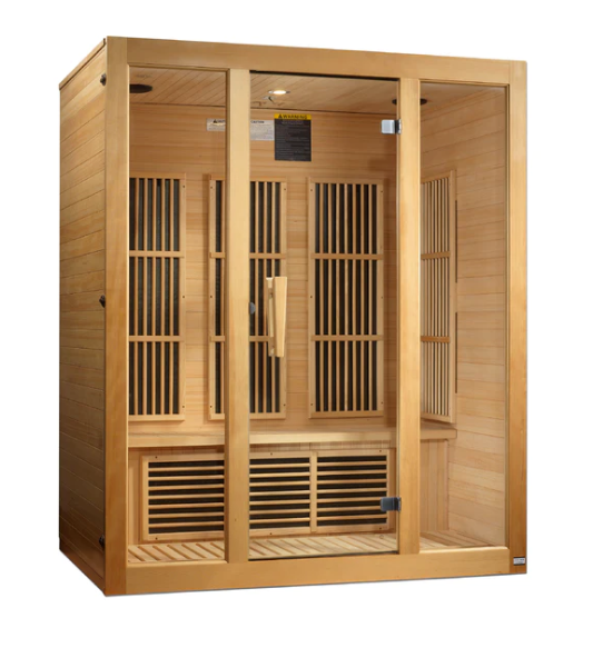 Dynamic Saunas Maxxus "Bellevue" 3 person Low EMF FAR Infrared Sauna Canadian Hemlock (New 2025)