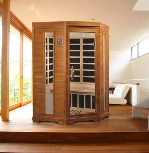 Dynamic Saunas Heming 2-Person Low EMF FAR Infrared Sauna (Corner Unit) (New 2025)