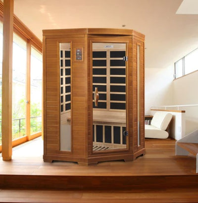 Dynamic Saunas Heming 2-Person Low EMF FAR Infrared Sauna (Corner Unit) (New 2025)