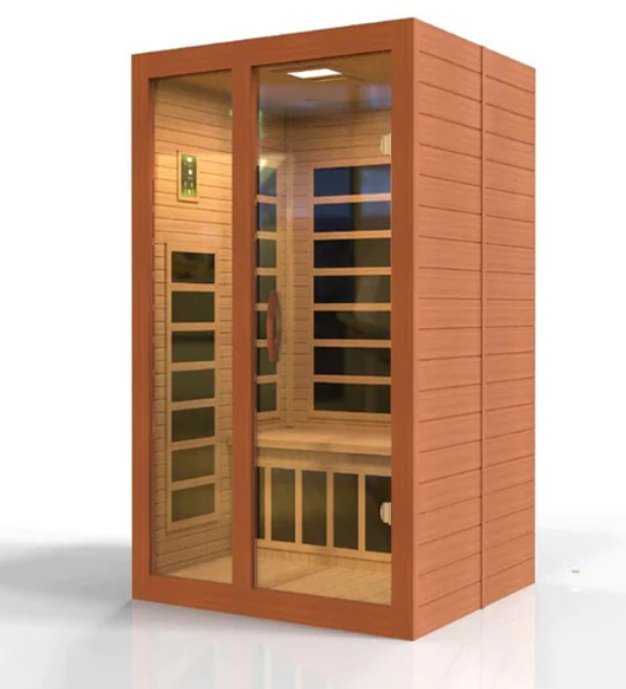 Dynamic Santiago Elite 2-person Ultra Low EMF (Under 3MG) FAR Infrared Sauna (Canadian Hemlock) (New 2025)