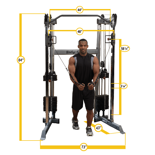 New 2025 Body-Solid Compact 2 Stack Commercial Functional Trainer