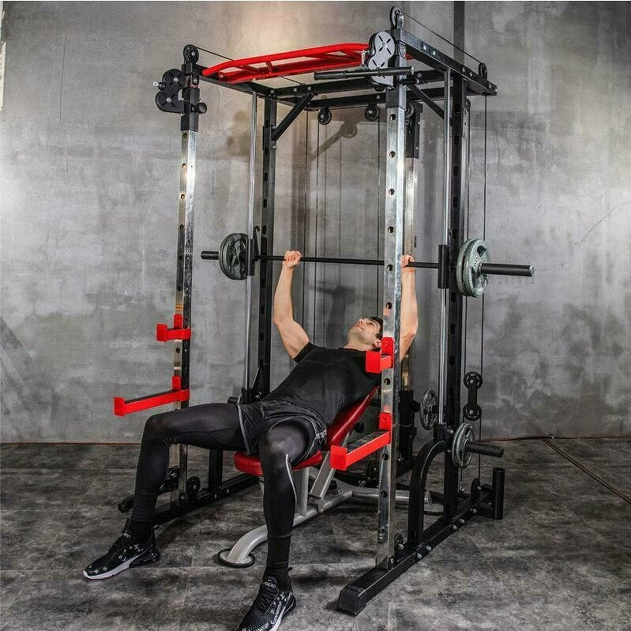 Smith Machine Elite with Dual Pulley System & Assembly (New 2025)
