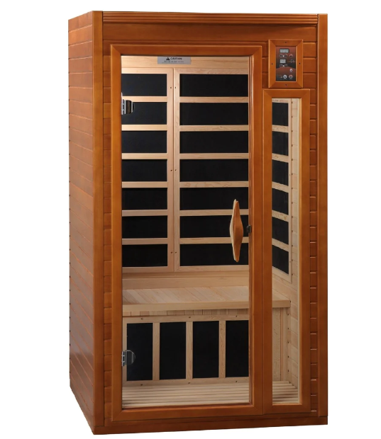 Dynamic Barcelona Elite 1-2-person Ultra Low EMF (Under 3MG) FAR Infrared Sauna (Canadian Hemlock) (New 2025)