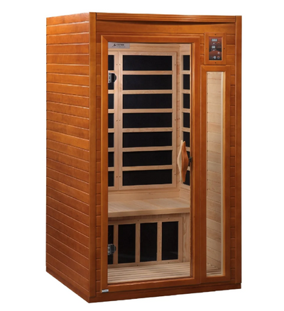 Dynamic Barcelona Elite 1-2-person Ultra Low EMF (Under 3MG) FAR Infrared Sauna (Canadian Hemlock) (New 2024)