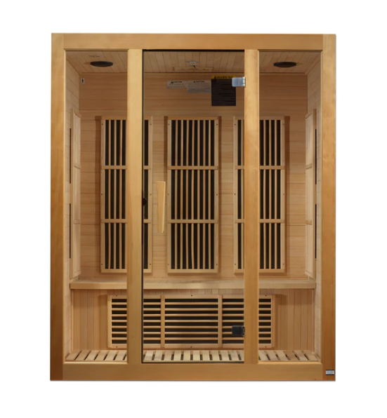 Dynamic Saunas Maxxus "Bellevue" 3 person Low EMF FAR Infrared Sauna Canadian Hemlock (New 2025)