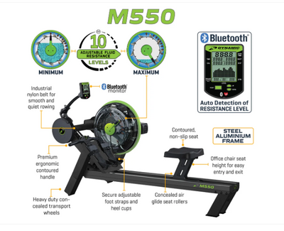 New 2024 Dynamic Fluid M550 Rower