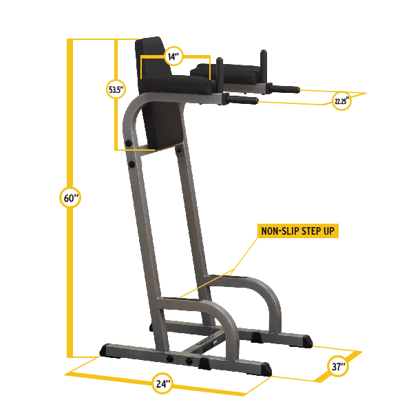 New 2025 Body-Solid Vertical Knee Raise & Dip Station