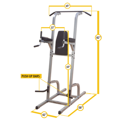 Body Solid Vertical Knee Raise Dip Pull Up Station Gym Experts