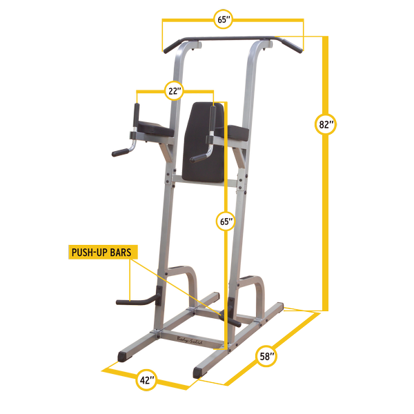 Body Solid Vertical Knee Raise Dip Pull Up Station Gym Experts