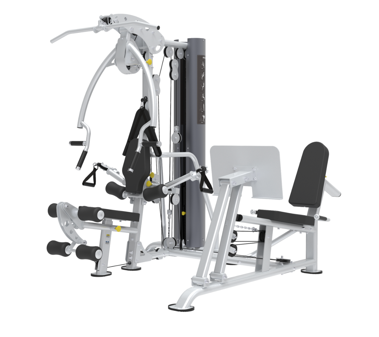 XPT Commercial Multi-Station Gym with Dual Adjustable Pulley and Leg Press (New 2024)