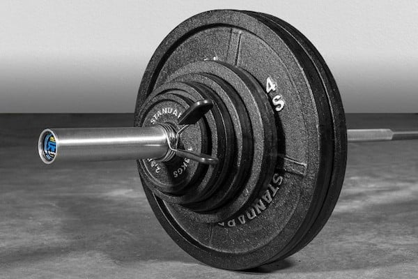 New Black Iron Olympic Weight Plate Set With 7ft. Olympic Chrome Bar - 300 lb Set